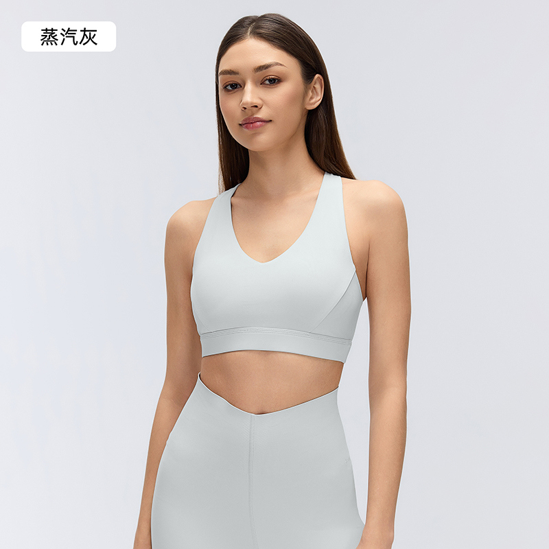 SB-008 Custom V-Neck Racerback Sports Bra with Medium Support