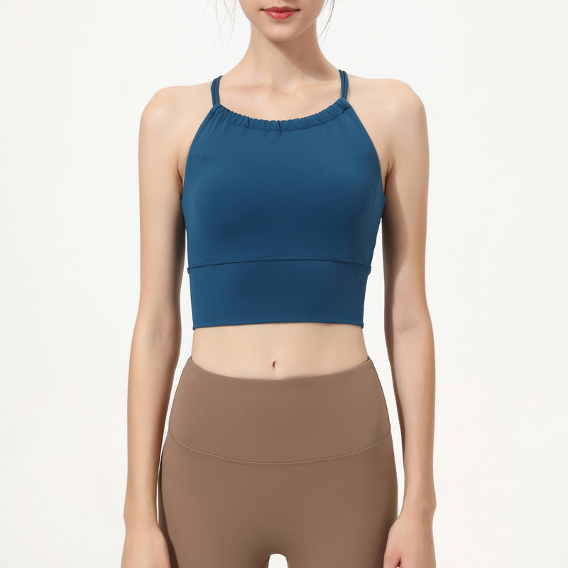 SB-003 OEM Crop Top Halter Neck Sports Bra High Support