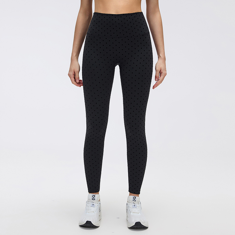 YL-006 OEM High Waisted Polka Dot Leggings Yoga Pants