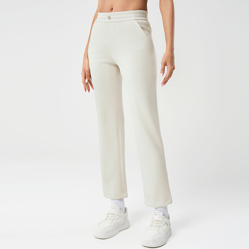 YL-004 Private Label Elastic Waist High Waisted Yoga Sweatpants