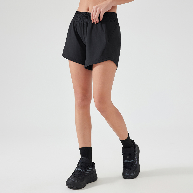 SH-007 Custom Elastic Waist Athletic Shorts for private label activewear sourcing