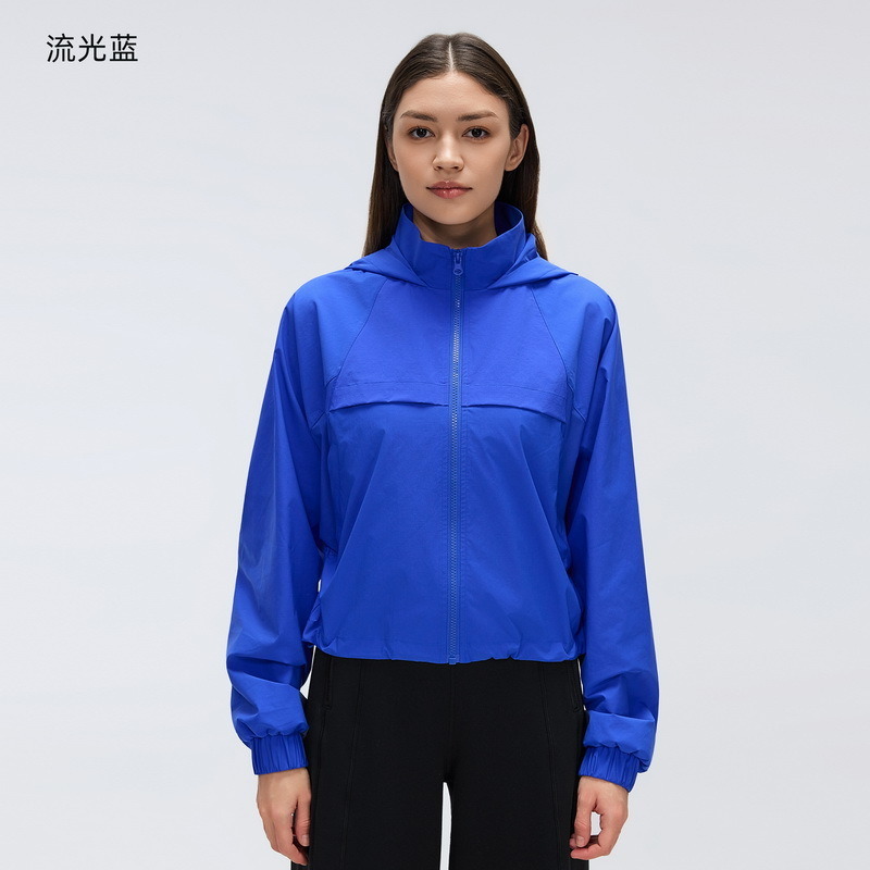 YT-006 OEM Cropped Hooded Windbreaker Jacket
