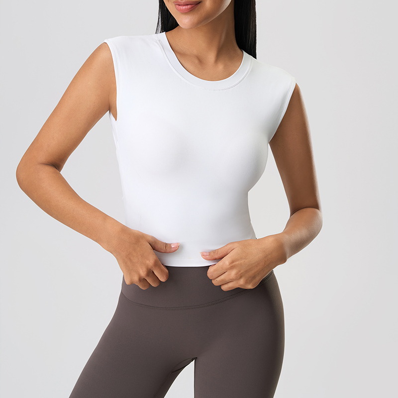YT-010 Private Label Cropped Sleeveless Yoga Top
