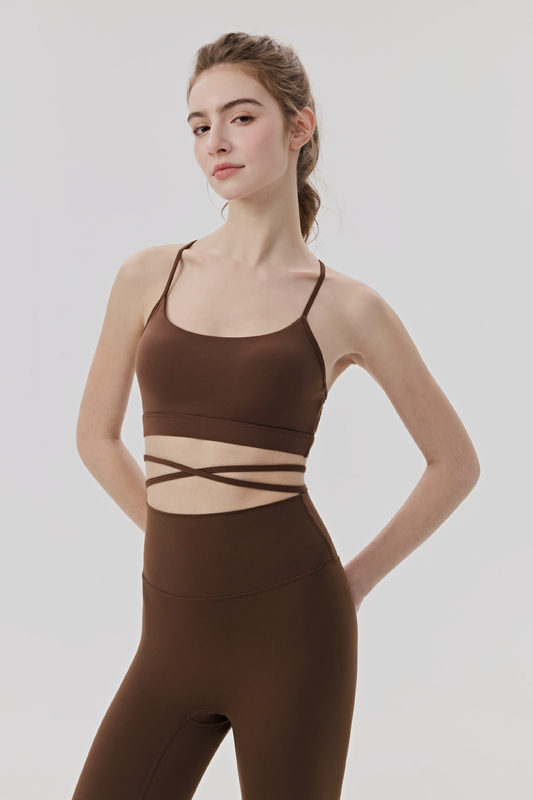 SB-016 Custom Crisscross Strap Sports Bra for private label activewear sourcing