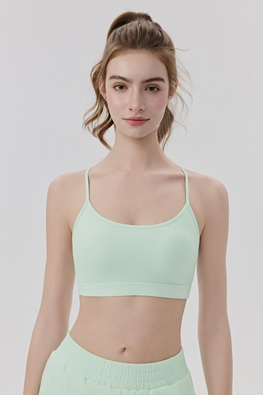 SB-018 Private Label Thin Strap Padded Sports Bra for private label activewear sourcing