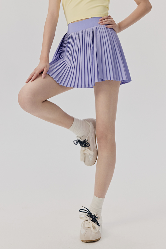 TD-035 Private Label Pleated Active Skort with Built-In Shorts