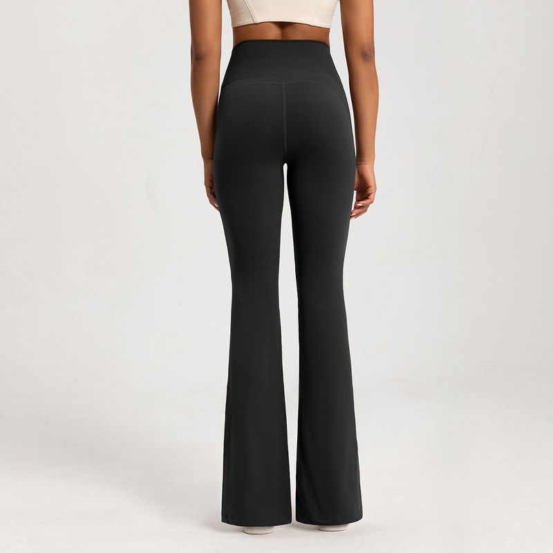 YL-025 Private Label Mauve Flared Yoga Pants
