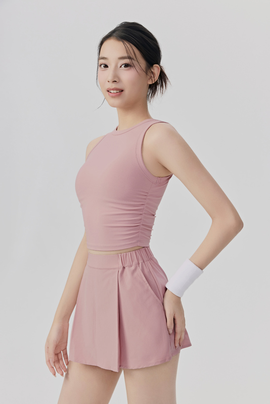 YS-028 OEM Sleeveless Tank and Pleated Skirt Set