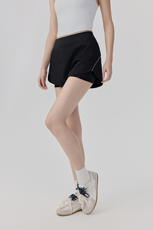 SH-015 Private Label 2-in-1 High Waist Running Shorts