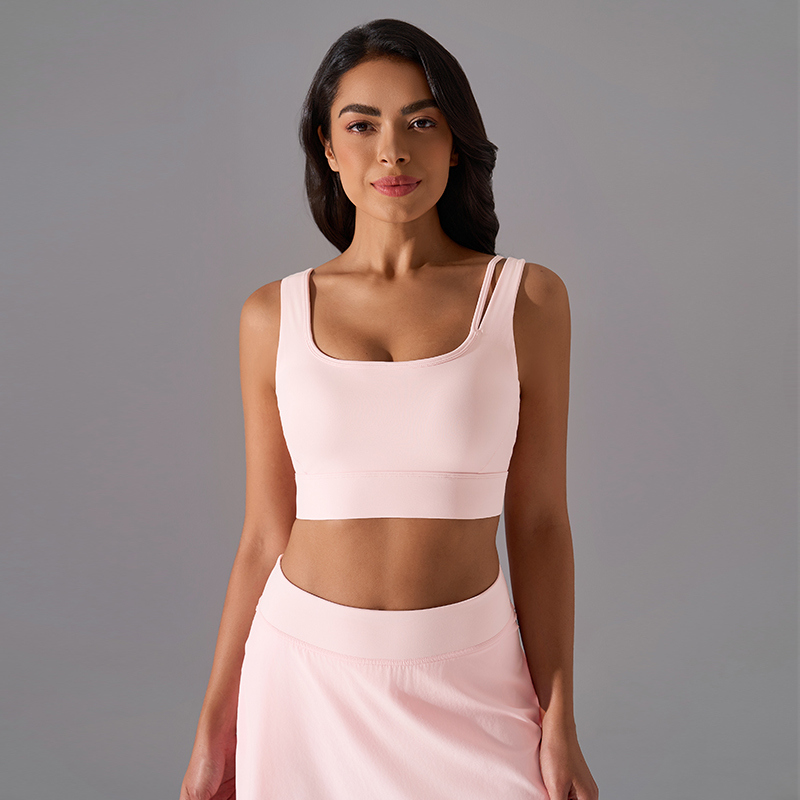 SB-040 Custom Square Neck Cropped Sports Bra