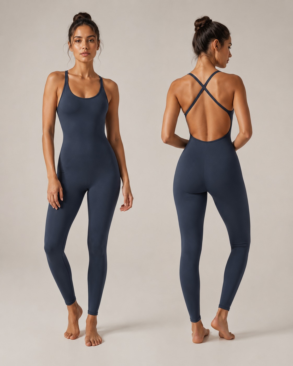 OP-003 OEM Open Back Yoga Jumpsuit