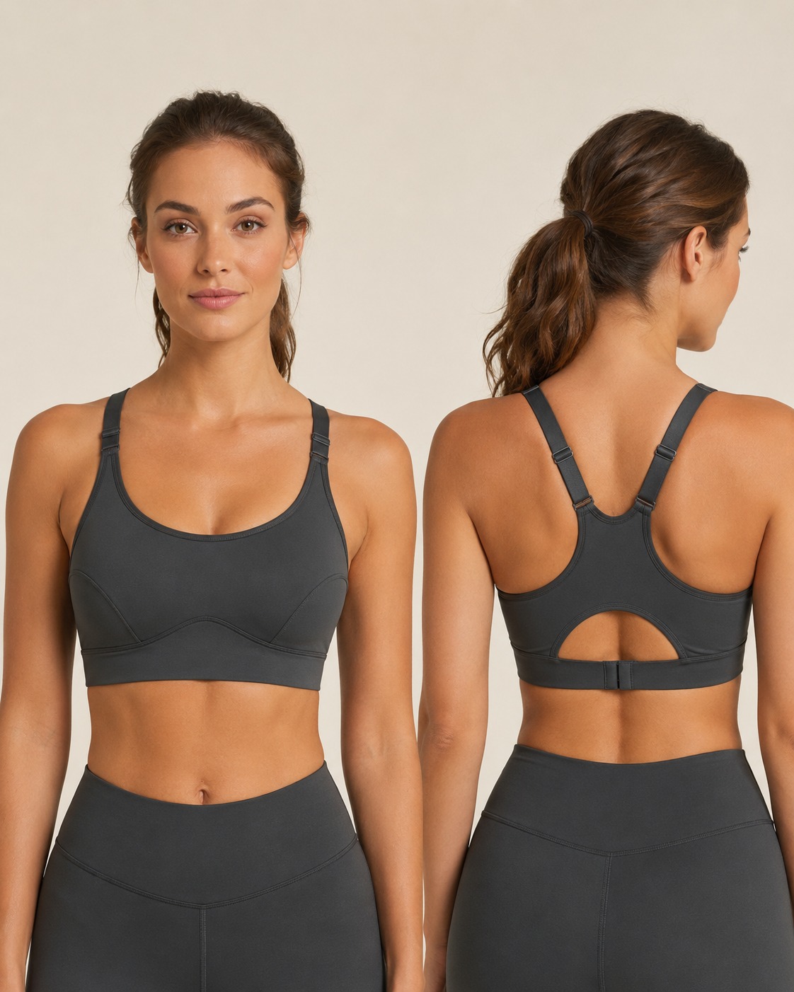 Custom adjustable strap sports bra manufacturer for activewear brands