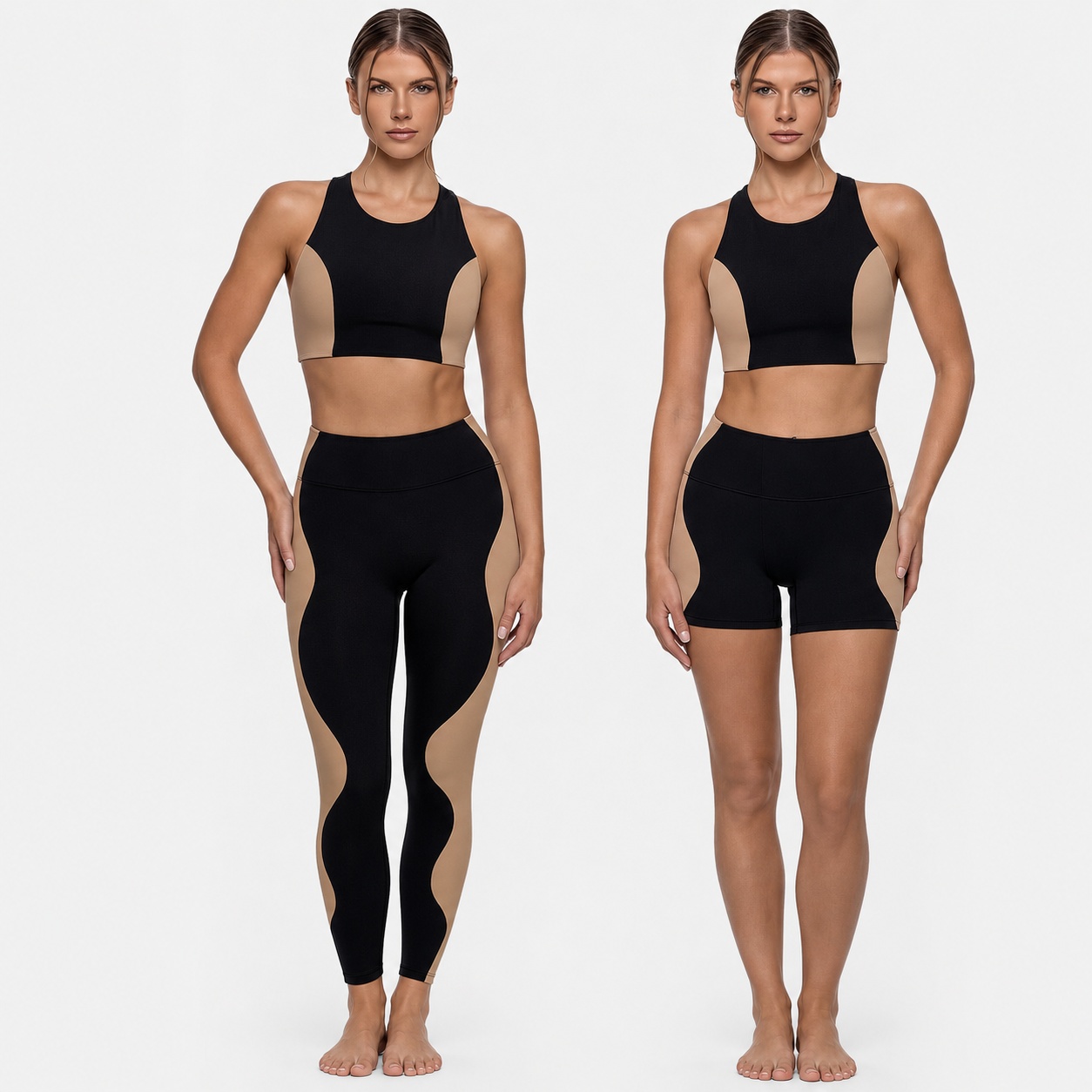 YS-022 Mesh Panel Activewear Set