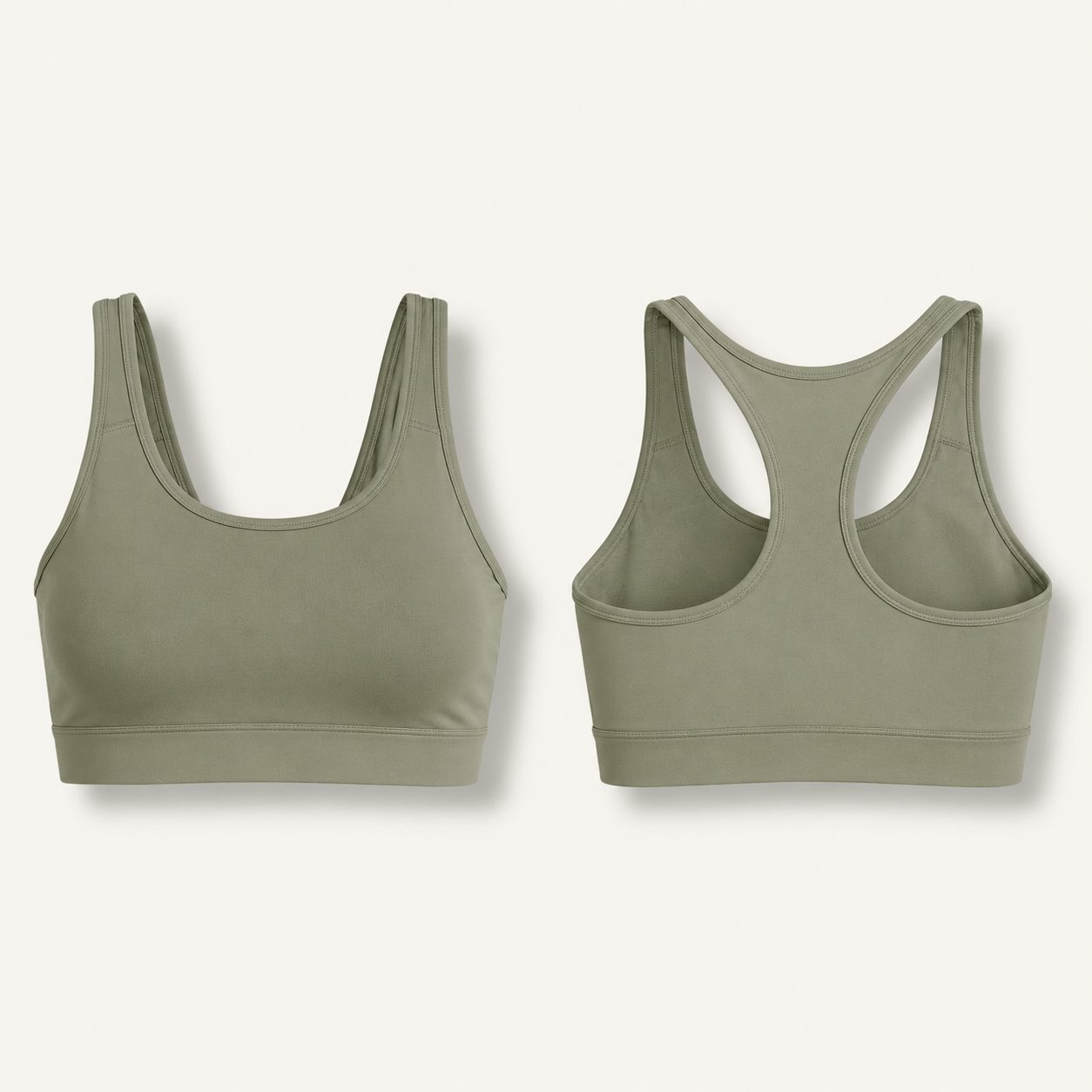 Custom racerback sports bra sample for private label activewear production