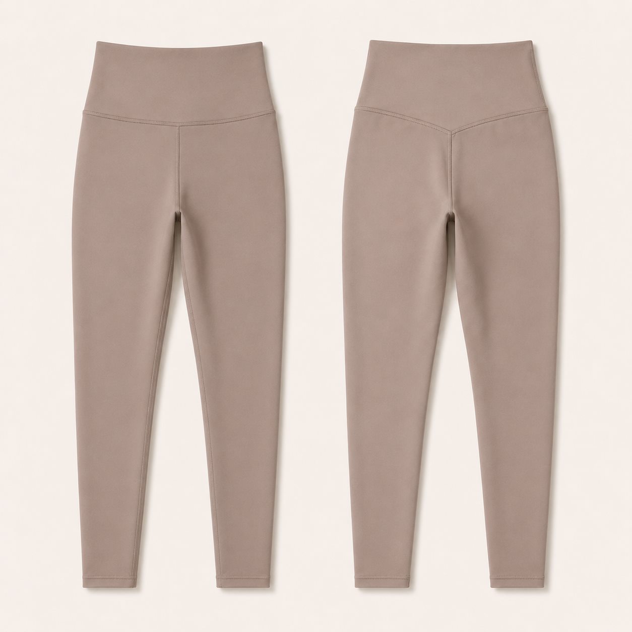 Yoga leggings front and back product view for custom manufacturing