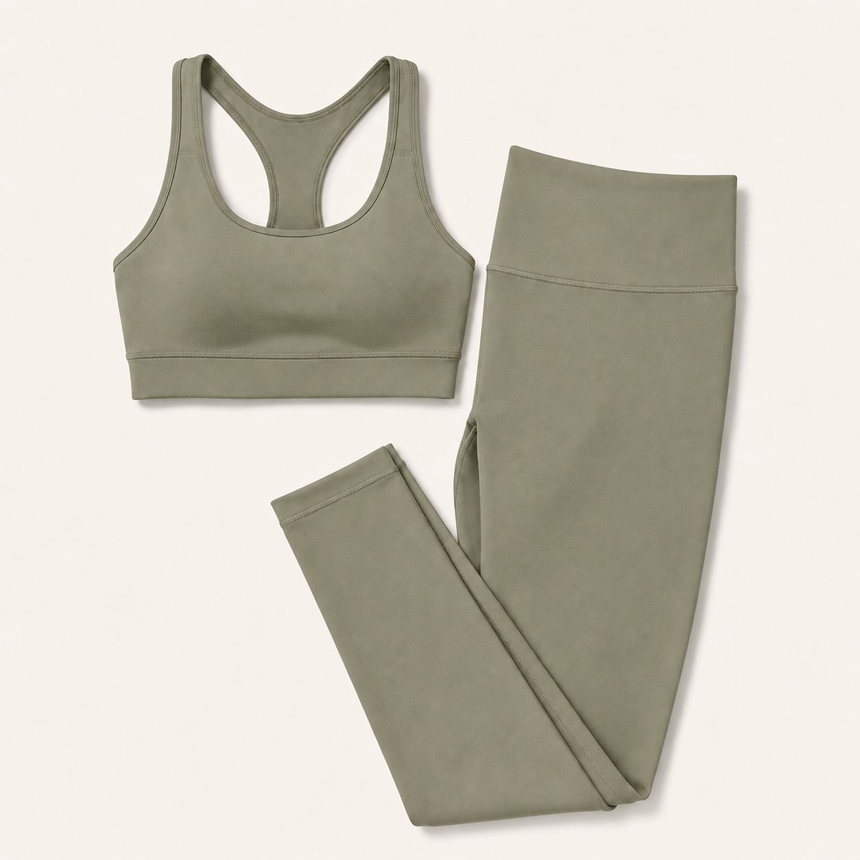 Private label yoga set sample produced for B2B activewear brands