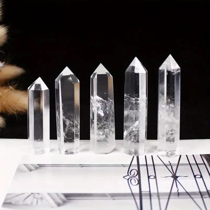 White crystal column original stone single pointed prism - Image 4