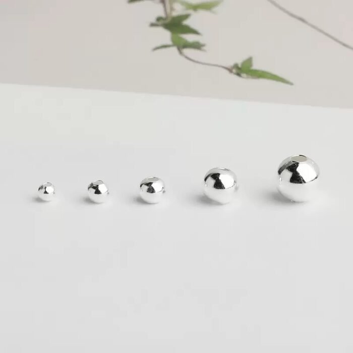 S999 sterling silver accessories beads material DIY - Image 3