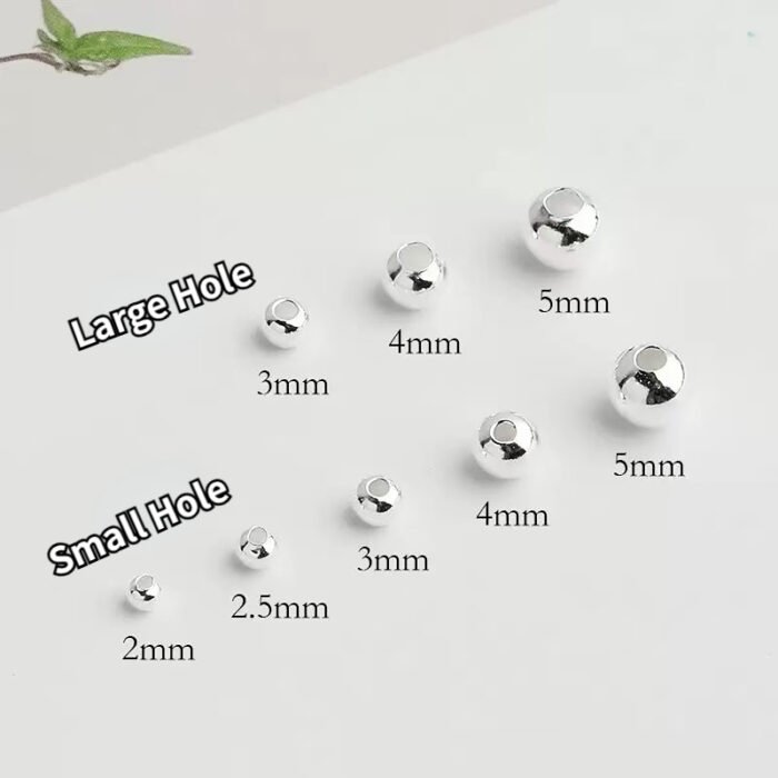S999 sterling silver accessories beads material DIY - Image 4