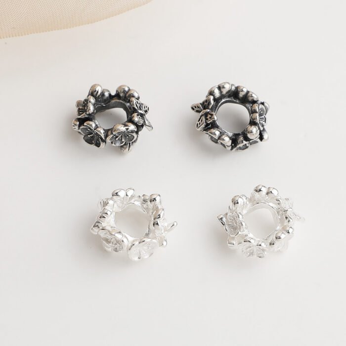 S925 sterling silver small flower spacer beads DIY accessories - Image 5