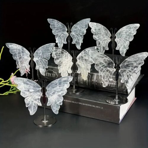 Natural crystal white crystal butterfly wings decorative ornaments creative crystal ornaments