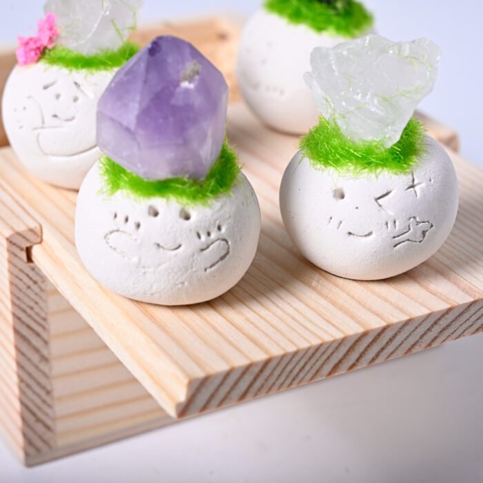 Natural crystal small bean crystal raw stone mineral crystal handmade gift office desktop ornaments - Image 3