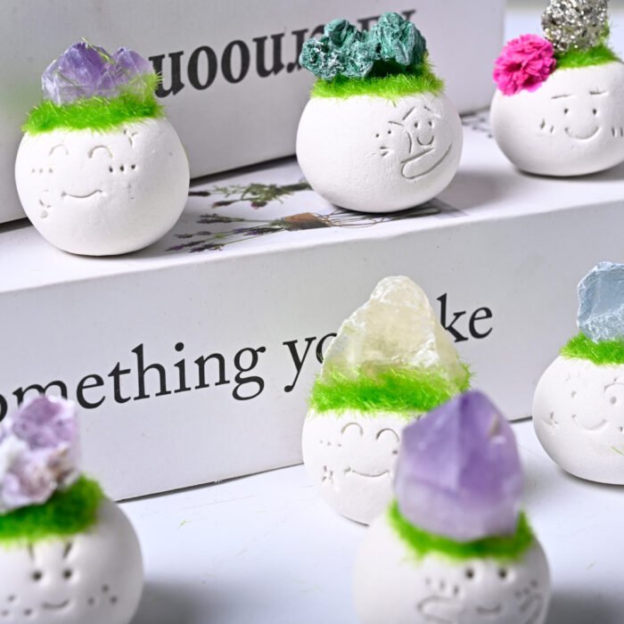 Natural crystal small bean crystal raw stone mineral crystal handmade gift office desktop ornaments